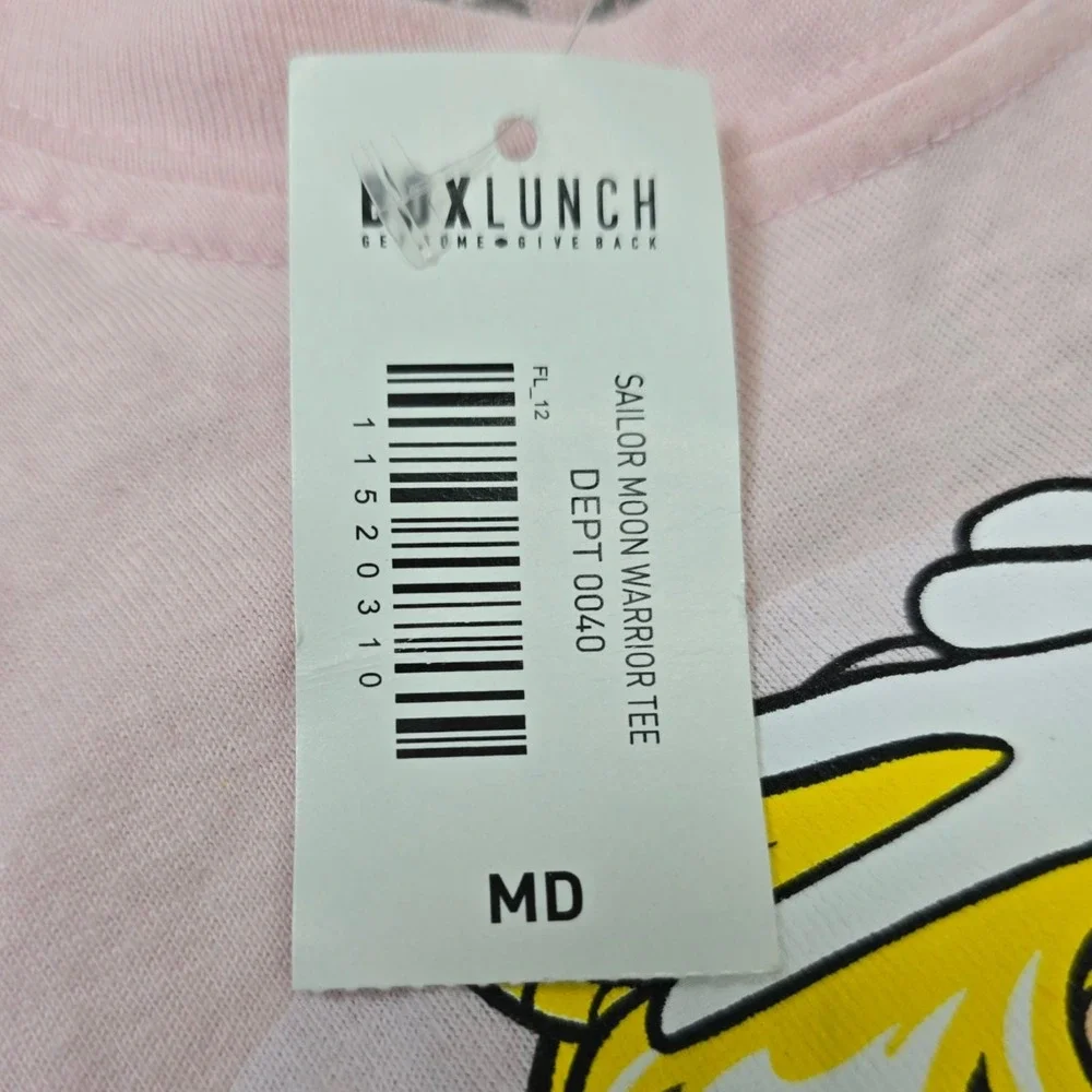 Sailor Moon Official‎ T-Shirt Anime Japanese Letters Pink Size Medium NEW